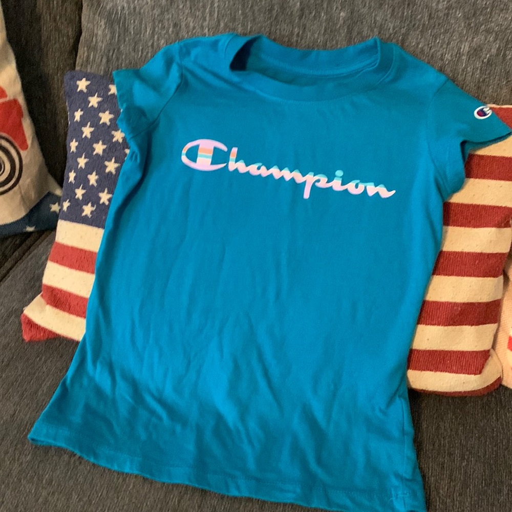 4 for $20- add to bundle and make an offer. Size small Champion girl’s shirt